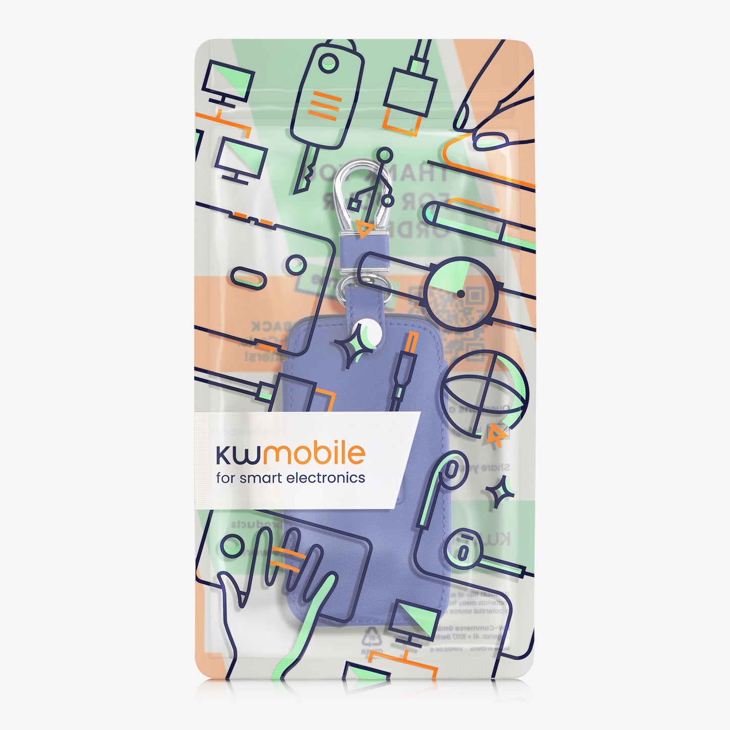 kwmobile Car Key Cover compatible with Renault 4-button Smart Key (Keyless Go only)