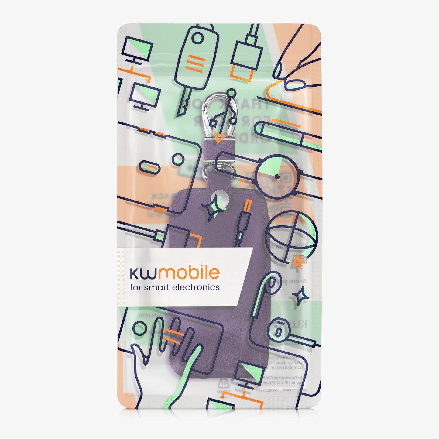 kwmobile Car Key Cover compatible with Renault 4-button Smart Key (Keyless Go only)