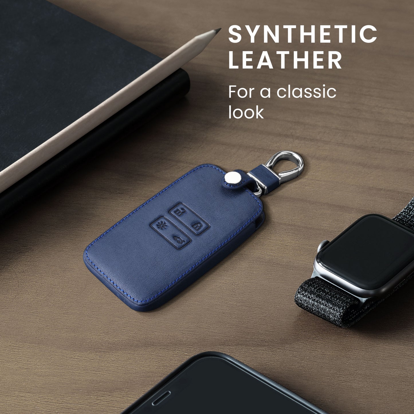 kwmobile Car Key Cover compatible with Renault 4-button Smart Key (Keyless Go only)