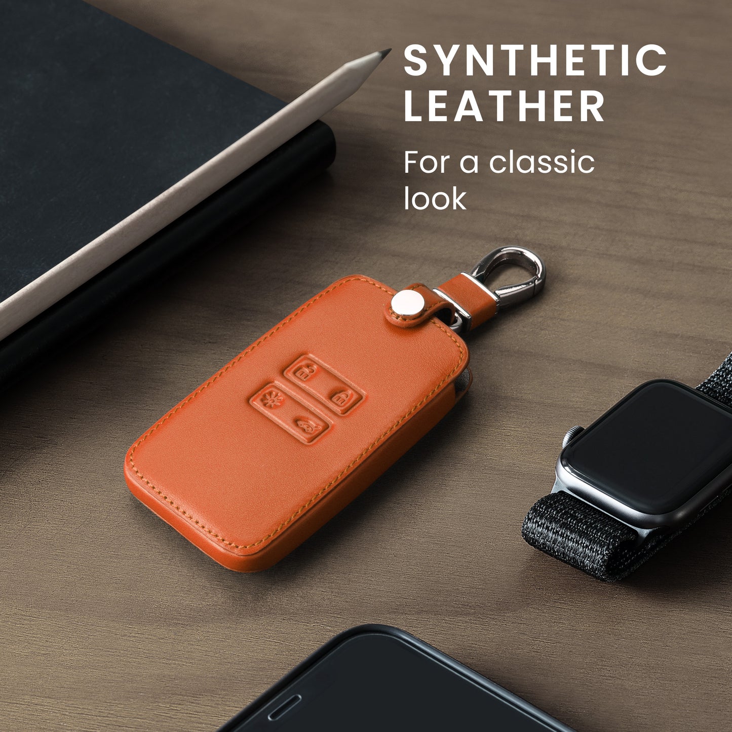 kwmobile Car Key Cover compatible with Renault 4-button Smart Key (Keyless Go only)