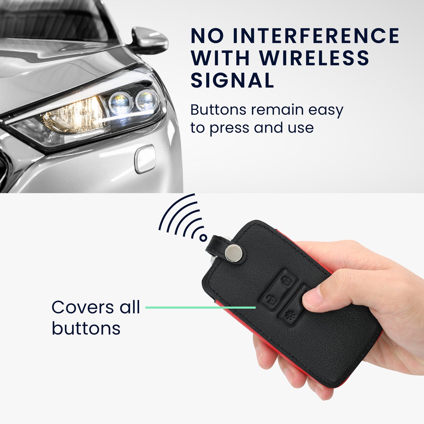 kwmobile Car Key Cover compatible with Renault 4-button Smart Key (Keyless Go only)