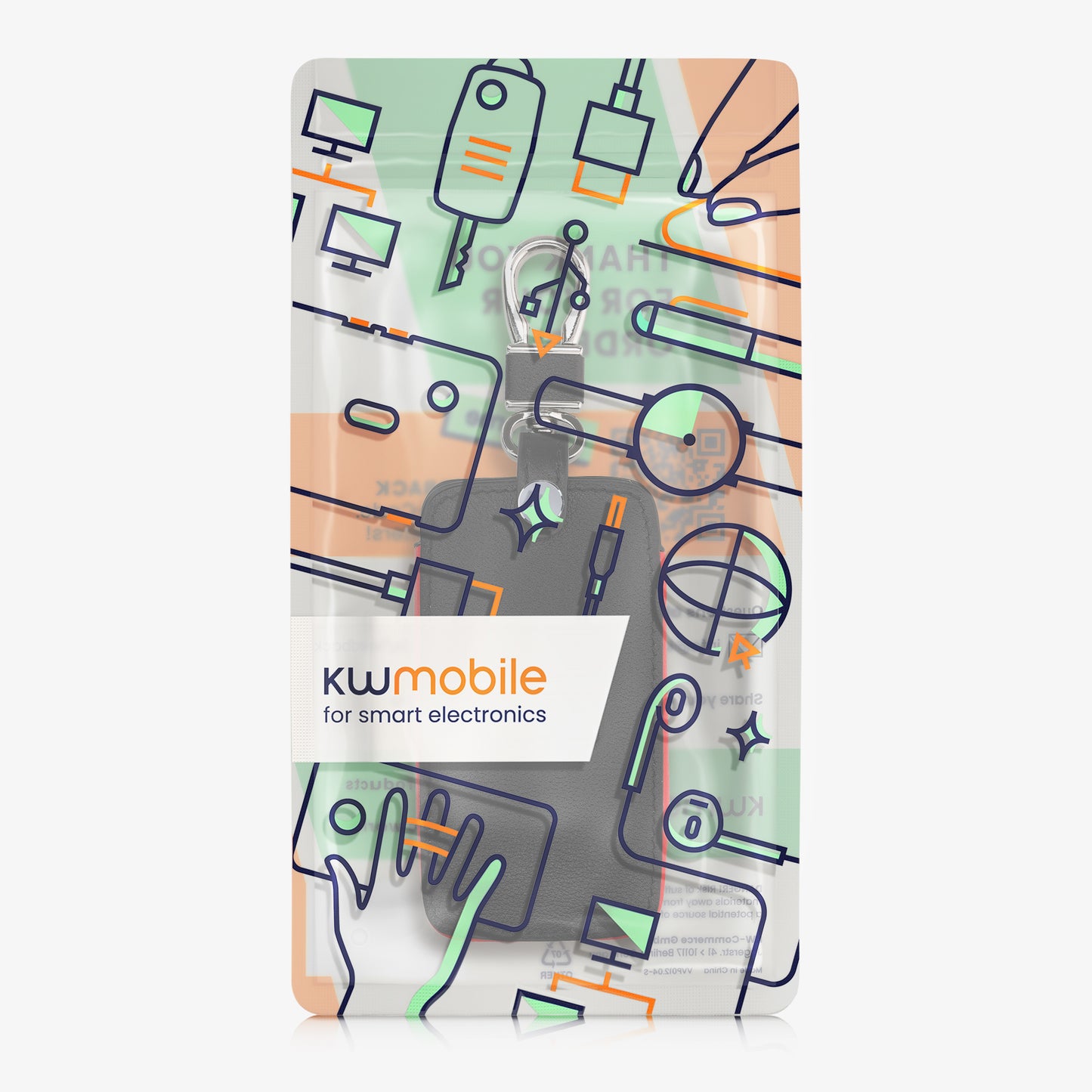 kwmobile Car Key Cover compatible with Renault 4-button Smart Key (Keyless Go only)