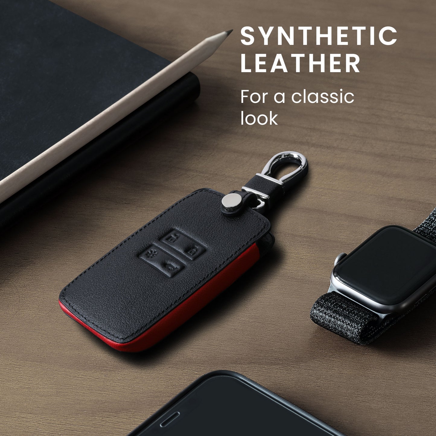 kwmobile Car Key Cover compatible with Renault 4-button Smart Key (Keyless Go only)
