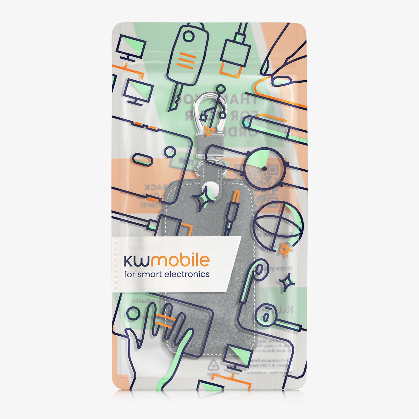 kwmobile Car Key Cover compatible with Renault 4-button Smart Key (Keyless Go only)