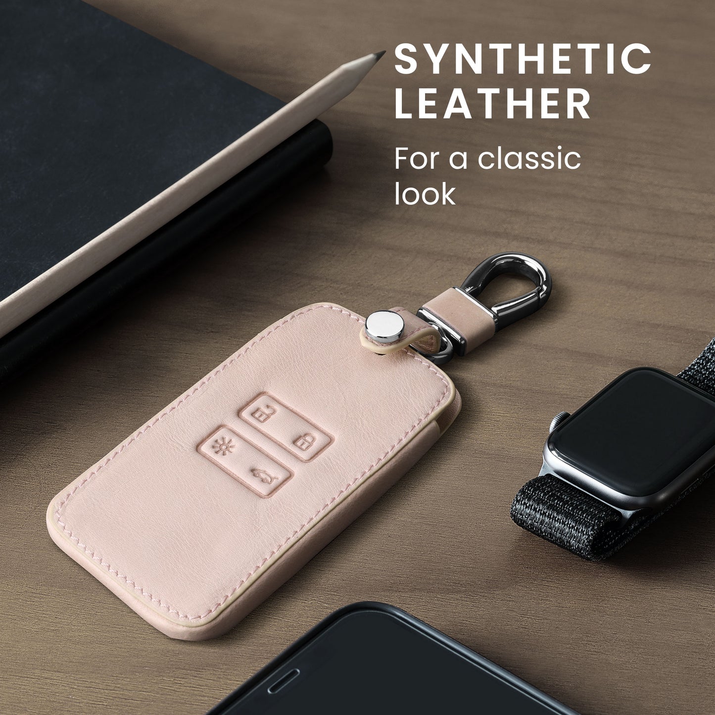 kwmobile Car Key Cover compatible with Renault 4-button Smart Key (Keyless Go only)