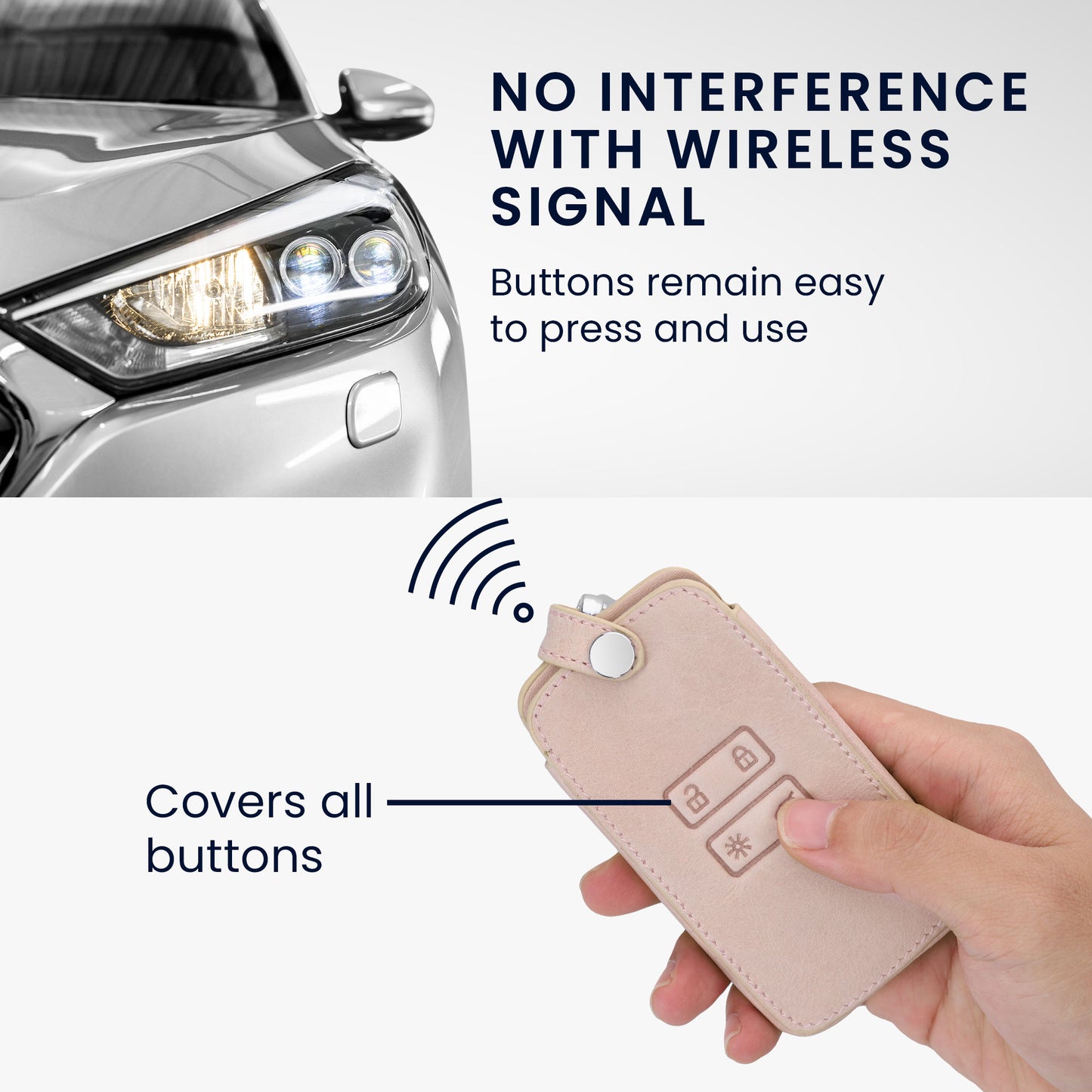 kwmobile Car Key Cover compatible with Renault 4-button Smart Key (Keyless Go only)