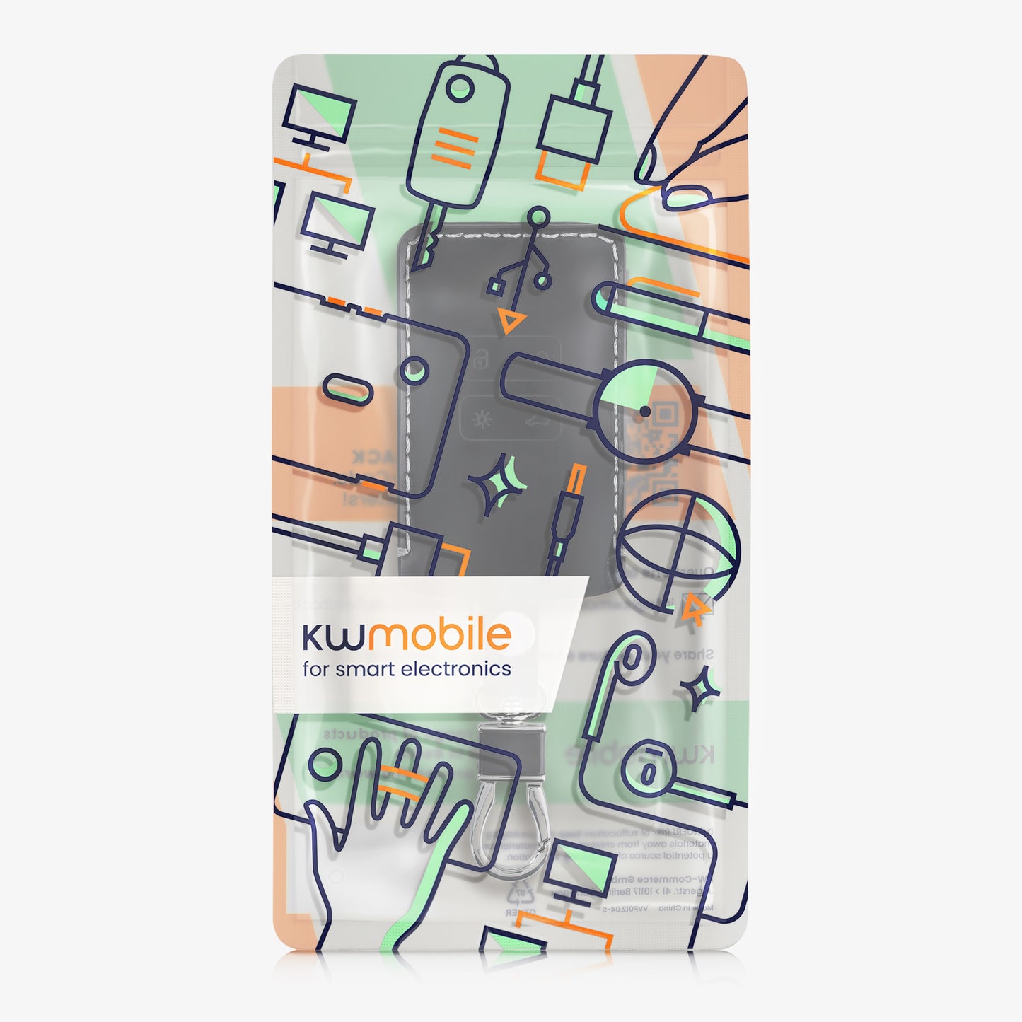 kwmobile Car Key Cover compatible with Renault 4-button Smart Key (Keyless Go only)