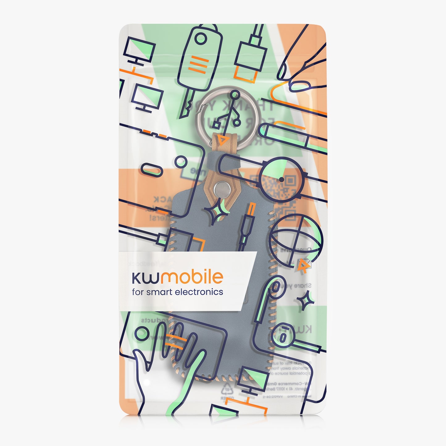 kwmobile Car Key Cover compatible with Renault 4-button Smart Key (Keyless Go only)