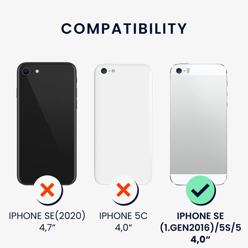 kwmobile Phone Case for Apple iPhone SE (1st Gen 2016) / iPhone 5 / iPhone 5S - Wireless Charging - Protective Cover