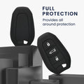 kwmobile Car Key Cover compatible with Peugeot Citroen 3-Button Smart Key (Keyless Go only)