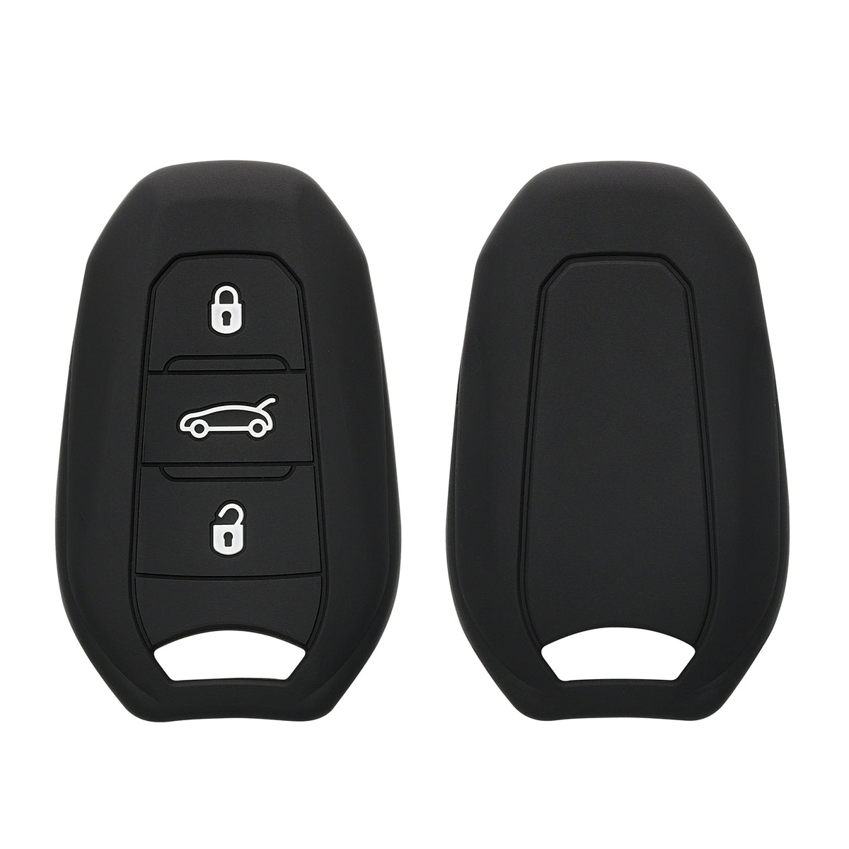 kwmobile Car Key Cover compatible with Peugeot Citroen 3-Button Smart Key (Keyless Go only)