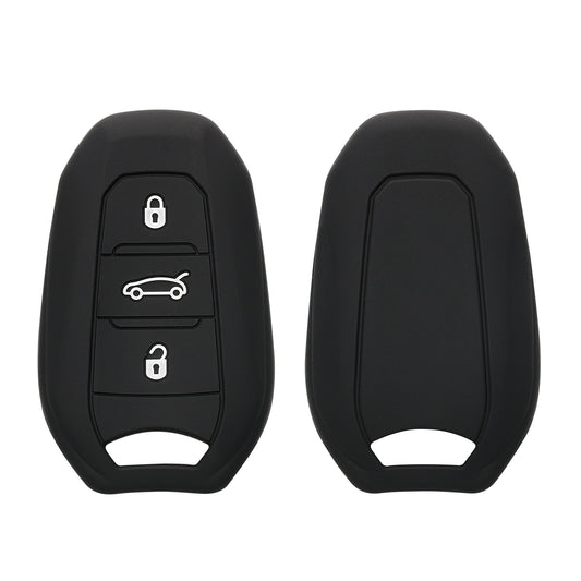 kwmobile Car Key Cover compatible with Peugeot Citroen 3-Button Smart Key (Keyless Go only)
