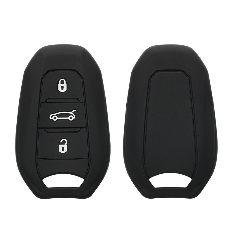 kwmobile Car Key Cover compatible with Peugeot Citroen 3-Button Smart Key (Keyless Go only)