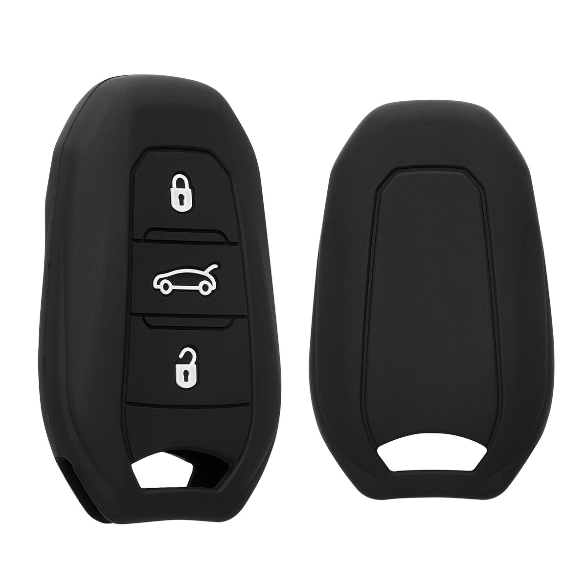 kwmobile Car Key Cover compatible with Peugeot Citroen 3-Button Smart Key (Keyless Go only)