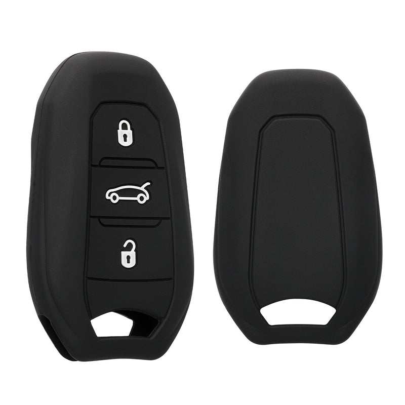 kwmobile Car Key Cover compatible with Peugeot Citroen 3-Button Smart Key (Keyless Go only)