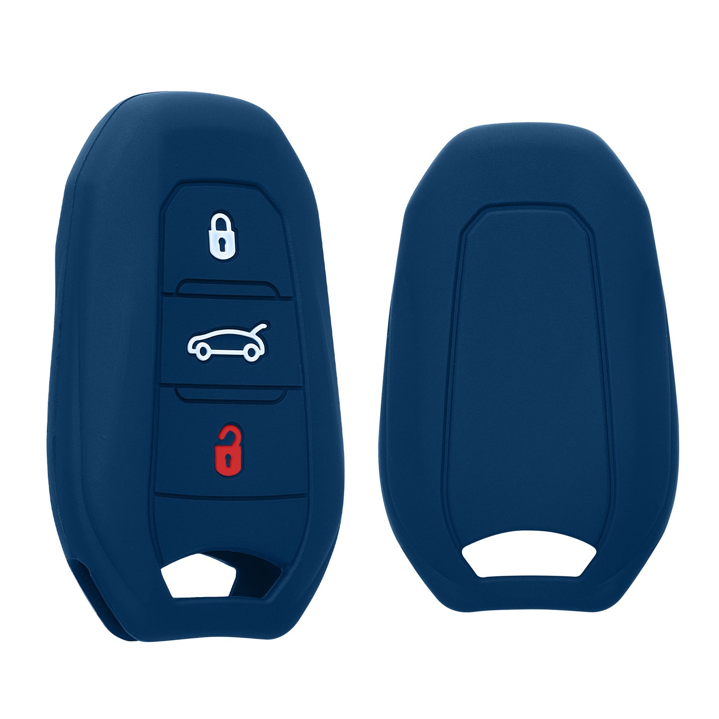 kwmobile Car Key Cover compatible with Peugeot Citroen 3-Button Smart Key (Keyless Go only)