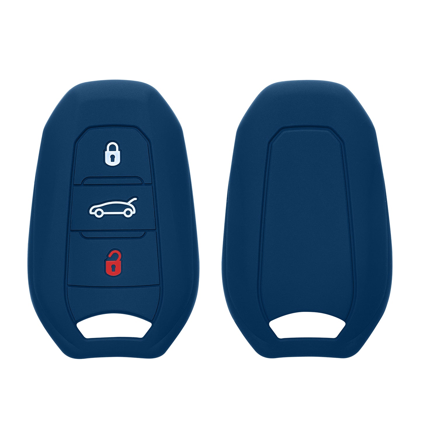 kwmobile Car Key Cover compatible with Peugeot Citroen 3-Button Smart Key (Keyless Go only)