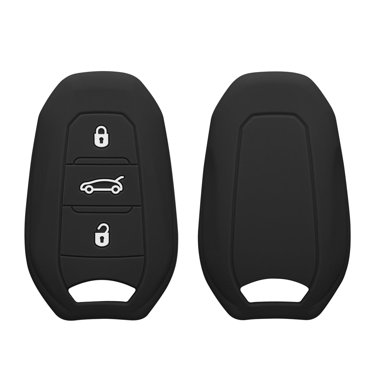 kwmobile Car Key Cover compatible with Peugeot Citroen 3-Button Smart Key (Keyless Go only)