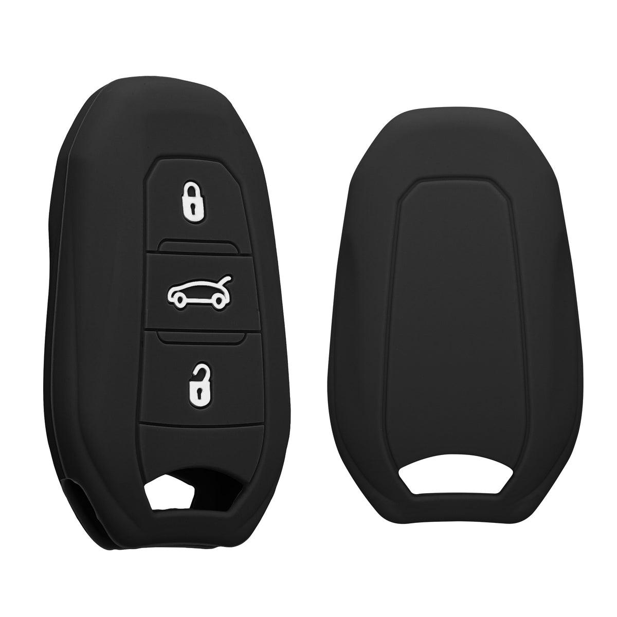 kwmobile Car Key Cover compatible with Peugeot Citroen 3-Button Smart Key (Keyless Go only)