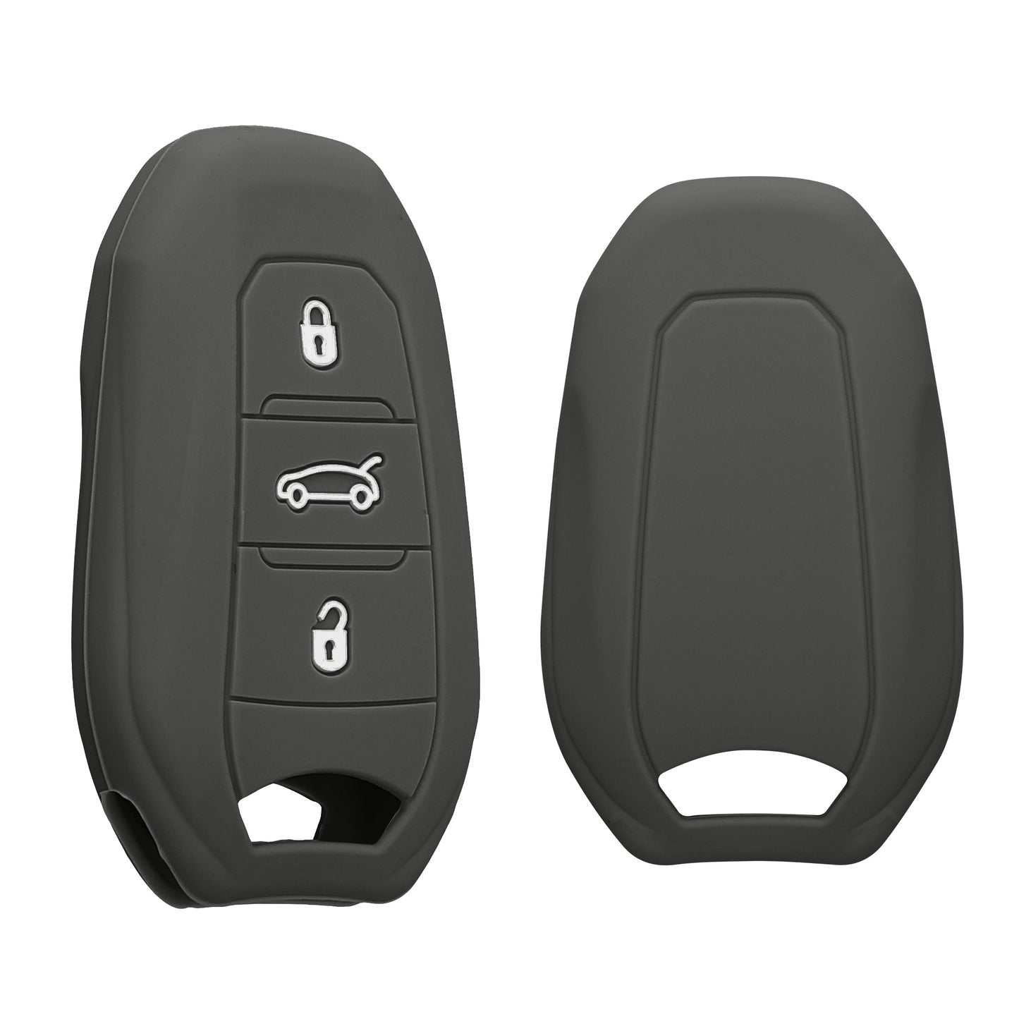 kwmobile Car Key Cover compatible with Peugeot Citroen 3-Button Smart Key (Keyless Go only)