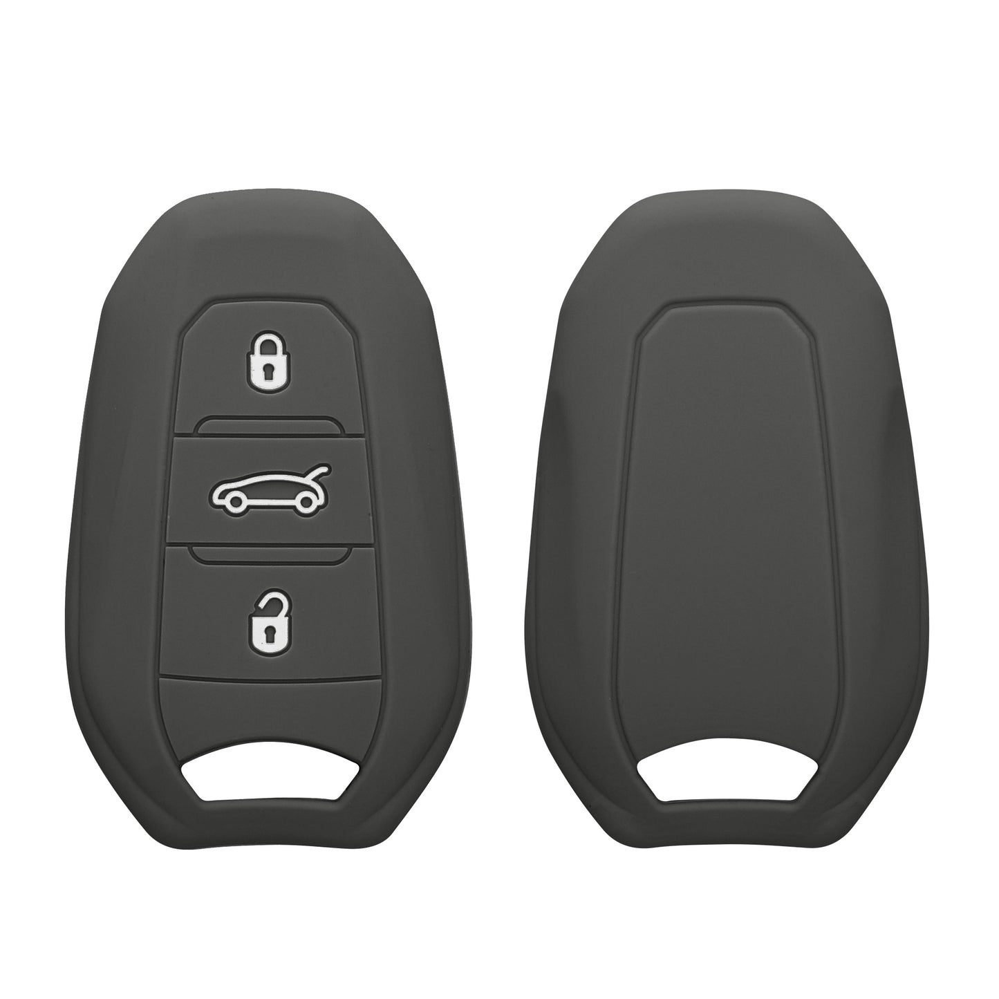 kwmobile Car Key Cover compatible with Peugeot Citroen 3-Button Smart Key (Keyless Go only)