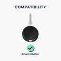 Smart 3-Button Remote Car Key Cover