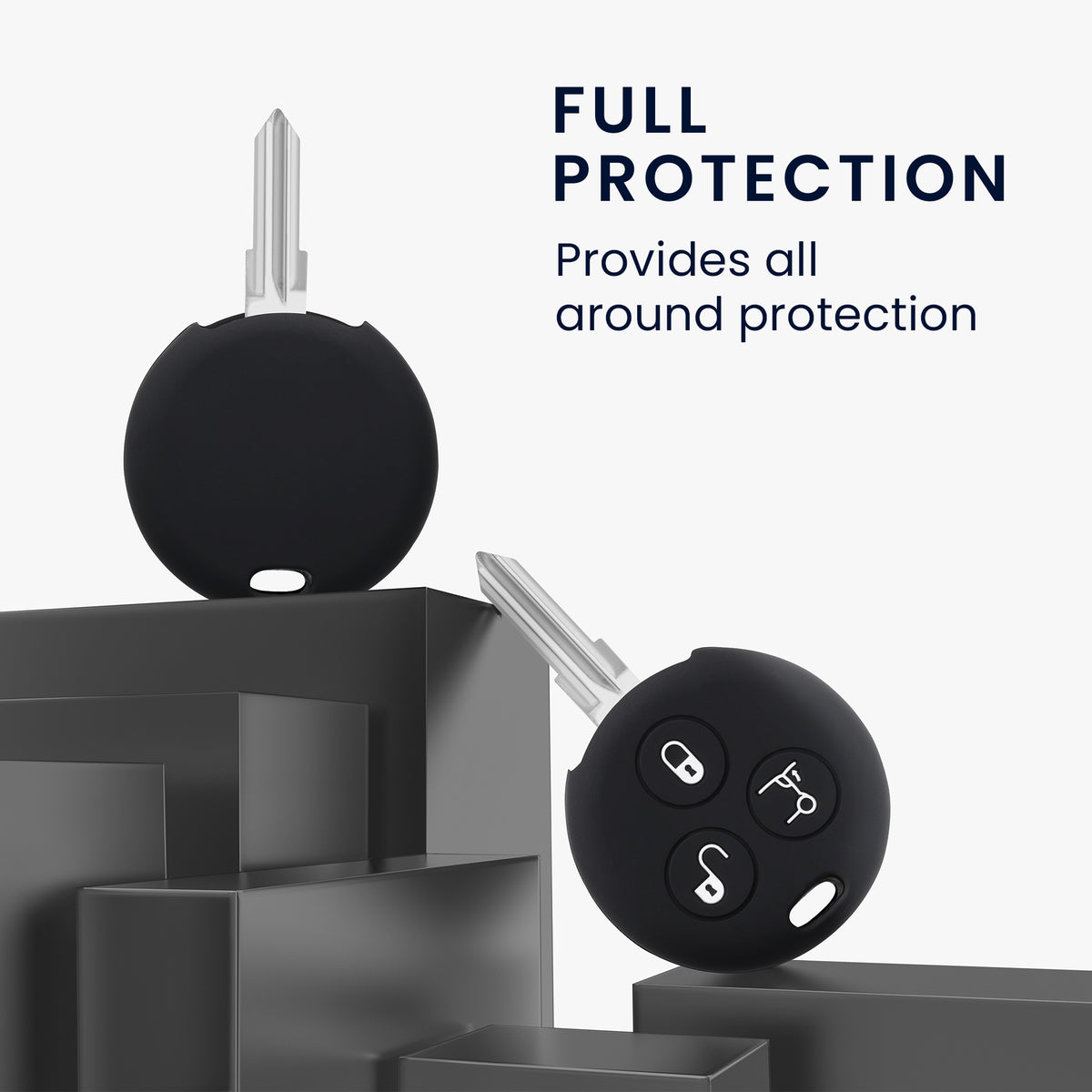 Smart 3-Button Remote Car Key Cover