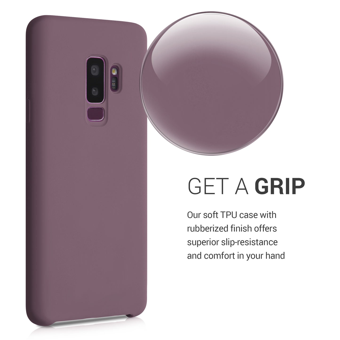 kwmobile Phone Case for Samsung Galaxy S9 Plus Case Silicone Wireless Charging Protective Cover