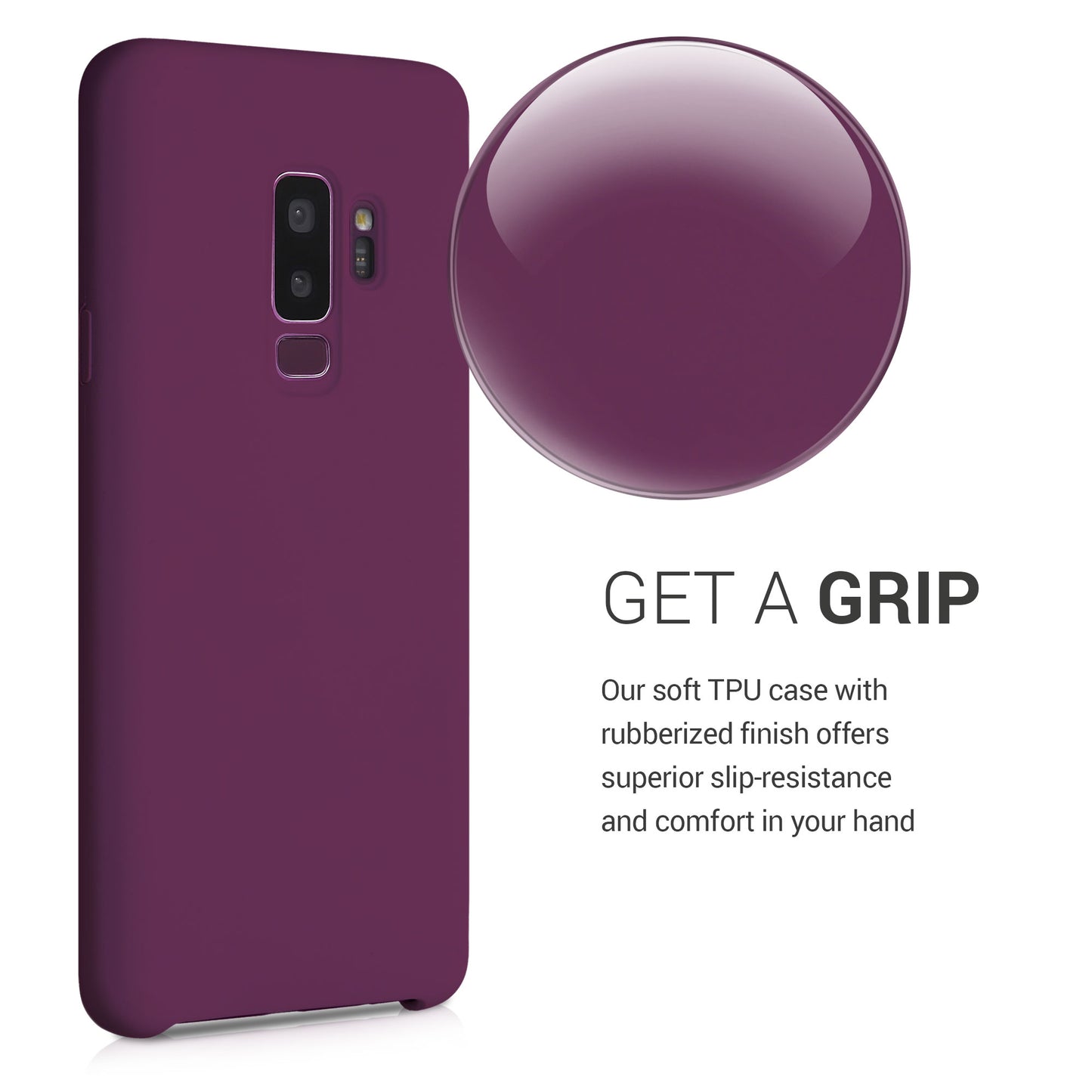kwmobile Phone Case for Samsung Galaxy S9 Plus Case Silicone Wireless Charging Protective Cover