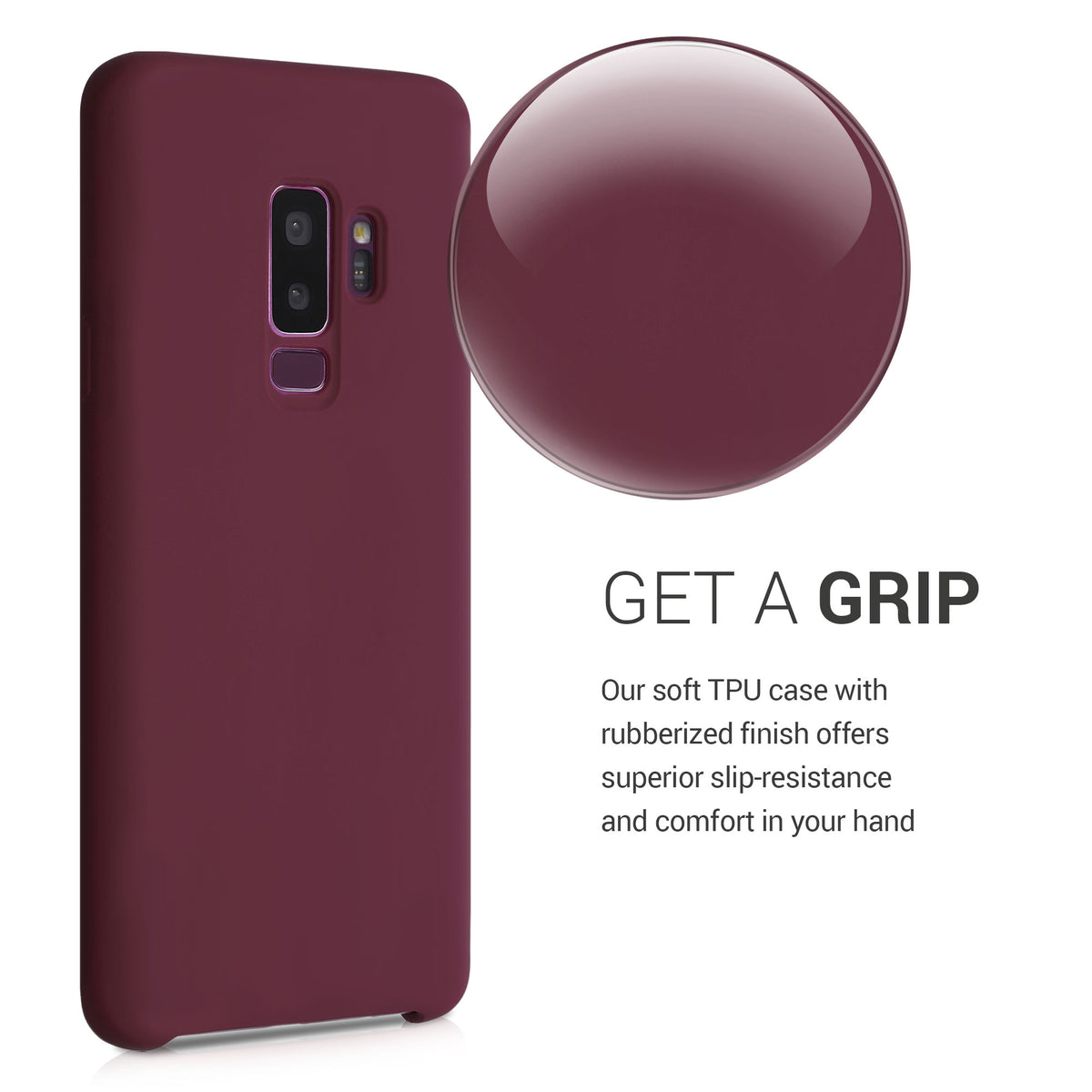 kwmobile Phone Case for Samsung Galaxy S9 Plus Case Silicone Wireless Charging Protective Cover