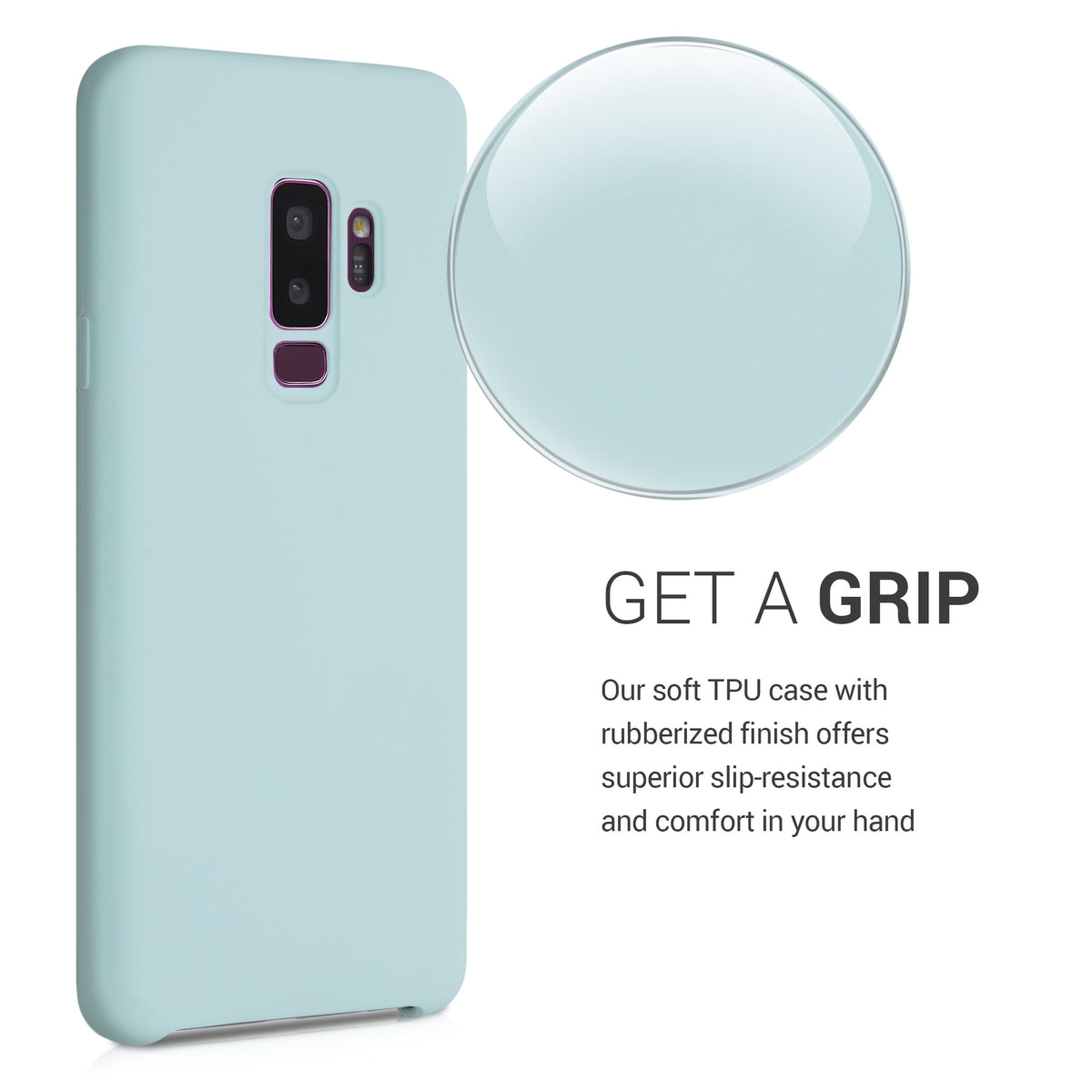kwmobile Phone Case for Samsung Galaxy S9 Plus Case Silicone Wireless Charging Protective Cover