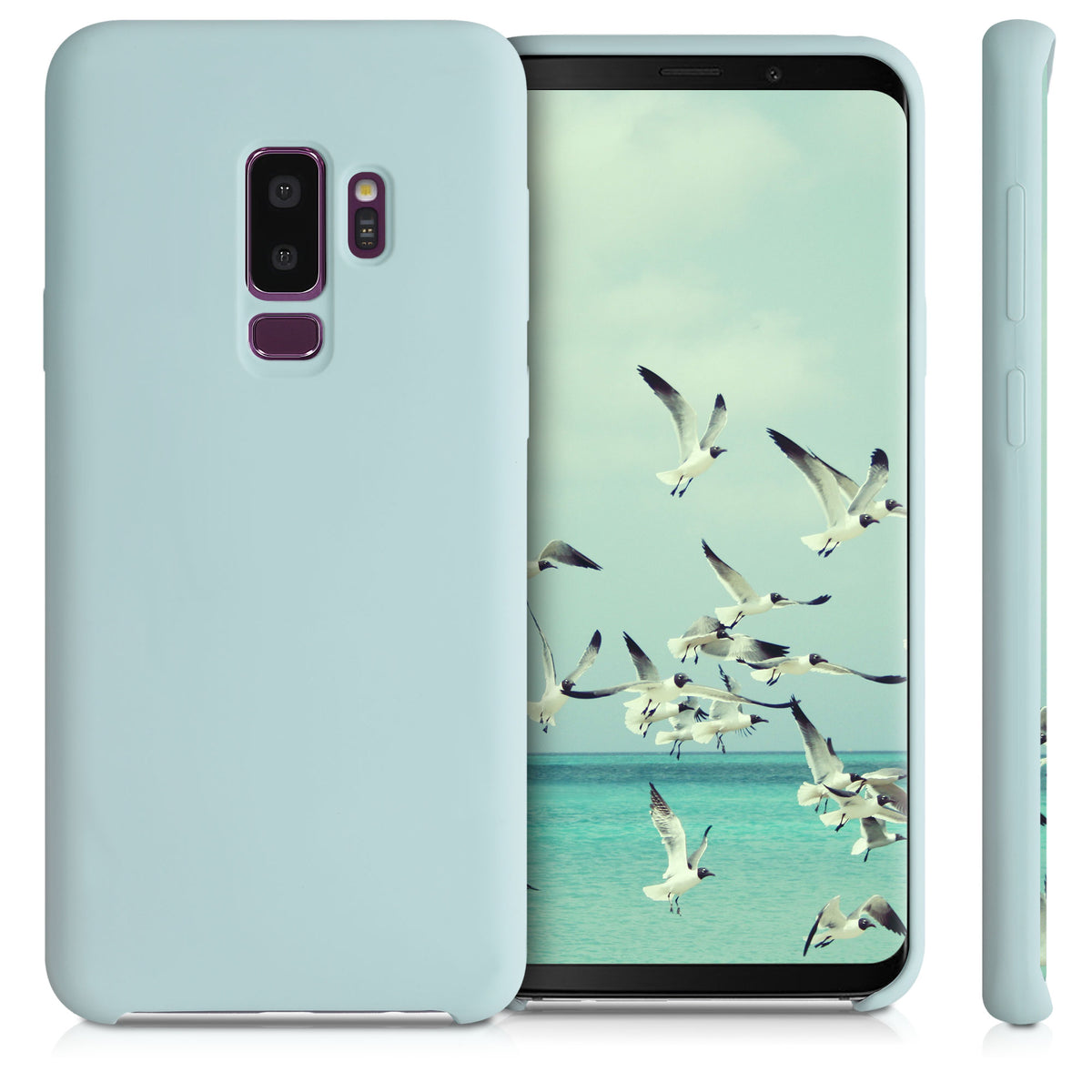 kwmobile Phone Case for Samsung Galaxy S9 Plus Case Silicone Wireless Charging Protective Cover