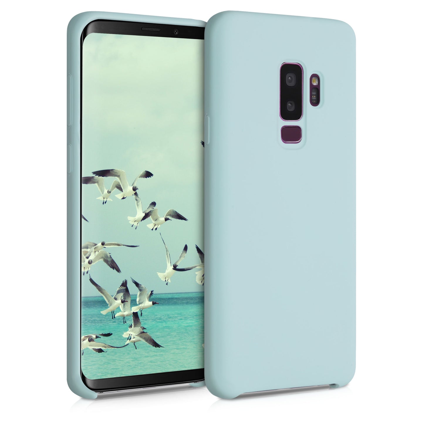 kwmobile Phone Case for Samsung Galaxy S9 Plus Case Silicone Wireless Charging Protective Cover