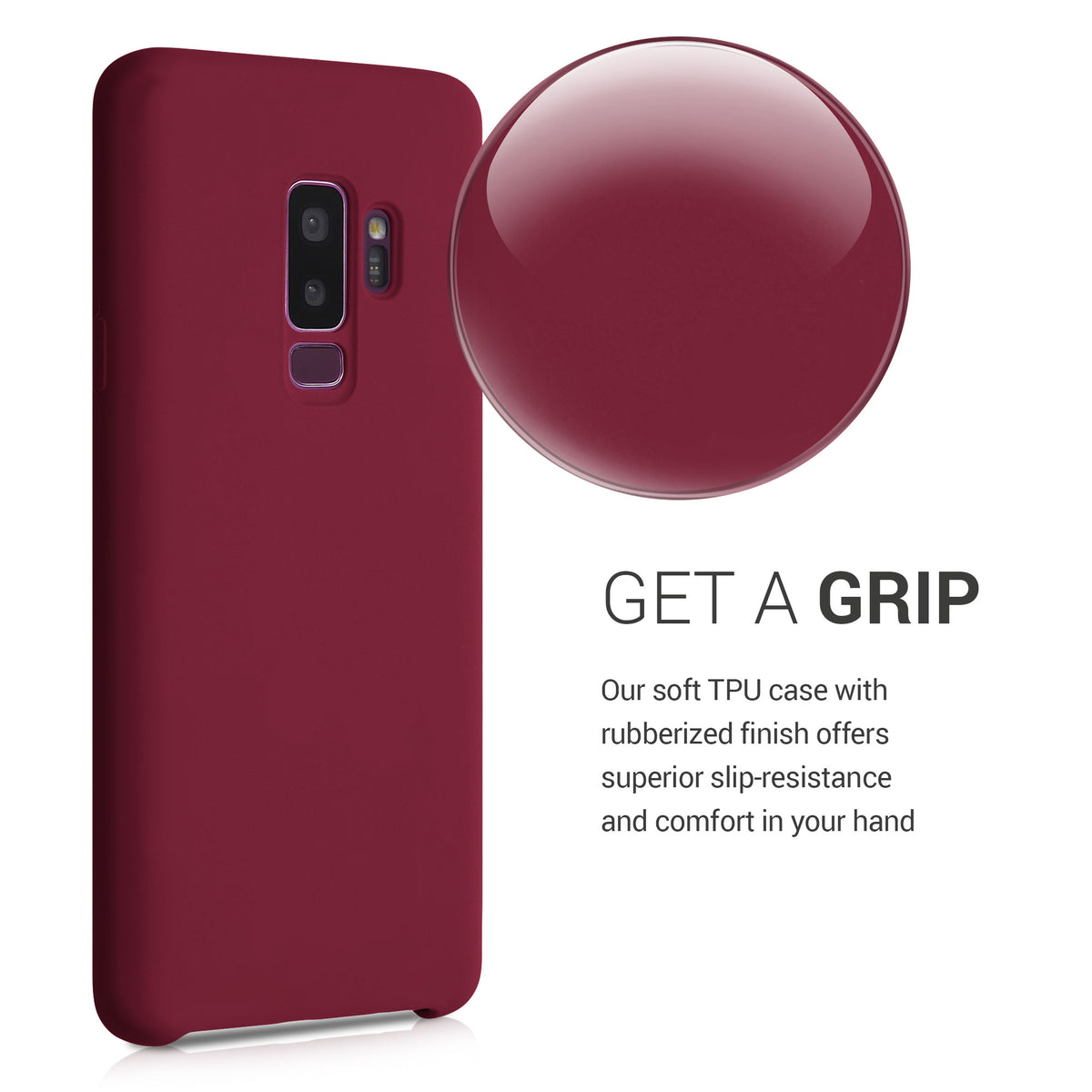 kwmobile Phone Case for Samsung Galaxy S9 Plus Case Silicone Wireless Charging Protective Cover