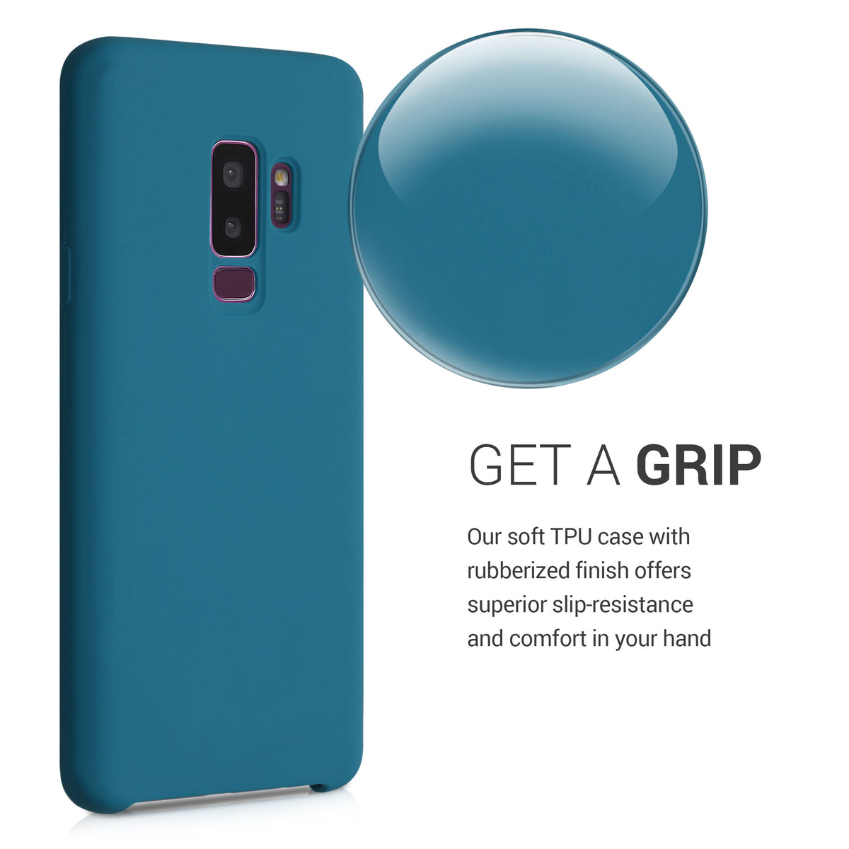 kwmobile Phone Case for Samsung Galaxy S9 Plus Case Silicone Wireless Charging Protective Cover