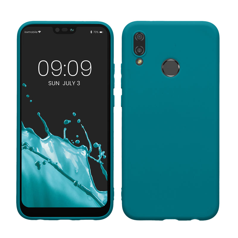 kwmobile Handyhülle für Huawei P20 Lite Hülle - TPU Case - Kabelloses Laden - Schutzhülle Cover in Petrol matt Petrol matt  