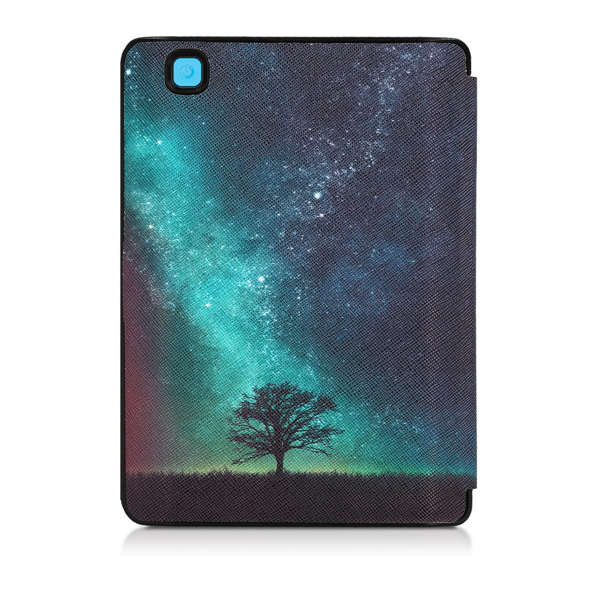 kwmobile Case for Kobo Aura Edition 2 - eReader Flip Cover with Auto Sleep Function - Galaxy Tree Meadow