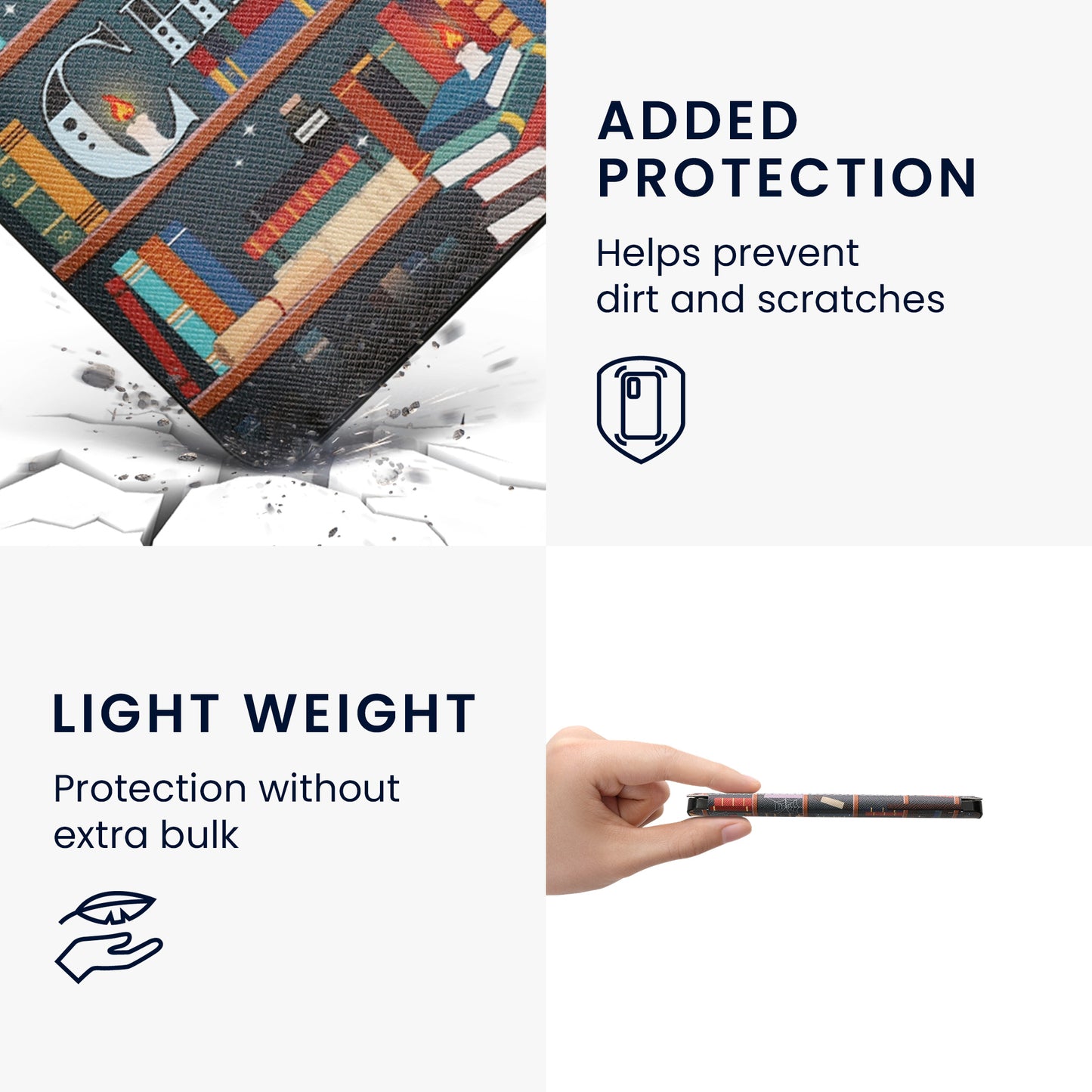 kwmobile Case for Kobo Aura Edition 2 - eReader Flip Cover with Auto Sleep Function - Galaxy Tree Meadow