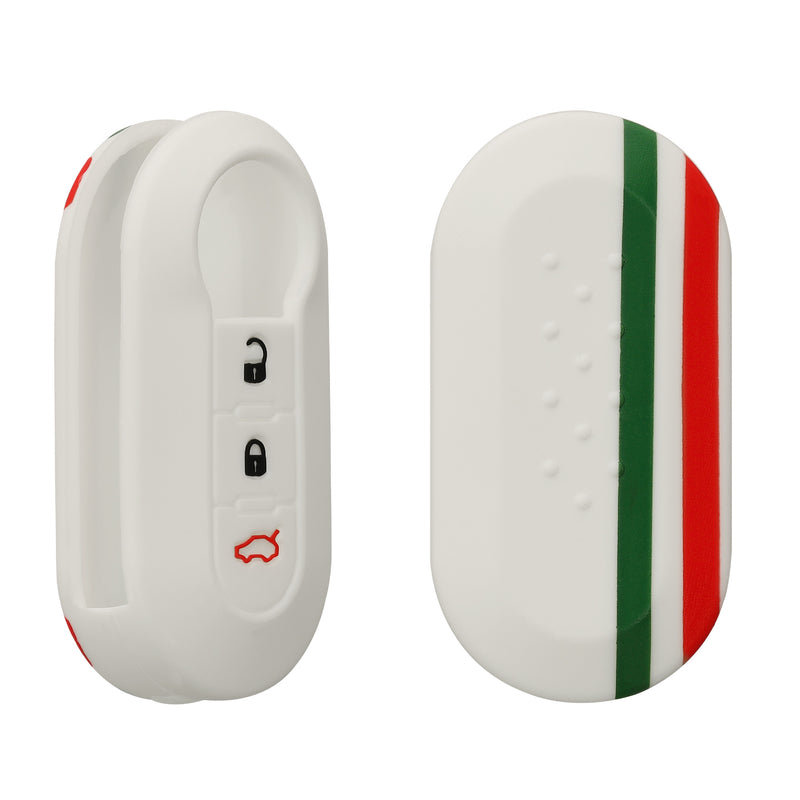 kwmobile Car Key Cover compatible with Fiat Lancia 3-Button Flip Car Key Cover