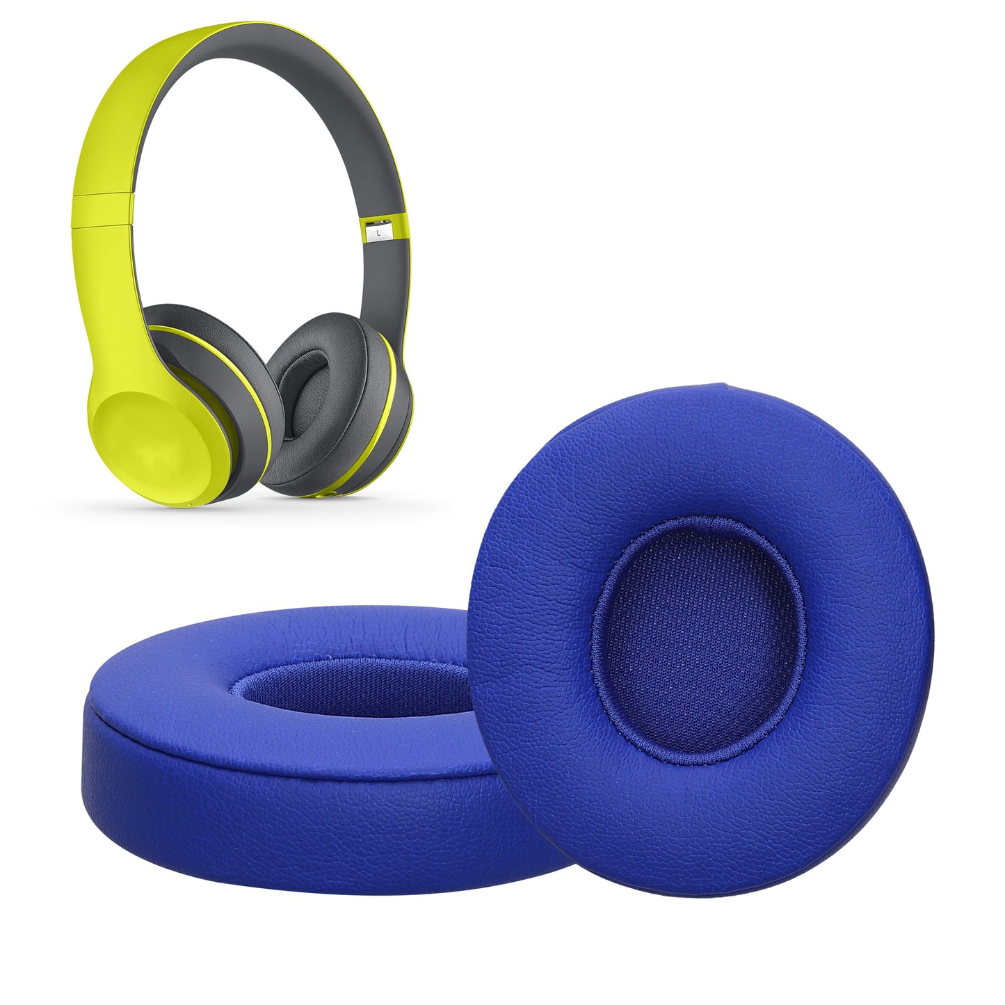 kwmobile 2x Ohr Polster für Beats Solo 2 Wireless / Solo 3 Wireless Ohrpolster - Ersatz Ohrpolster - Kopfhörer Ersatzteile - Kopfhörer Ersatzpolster für Over Ear Headphones Beige  