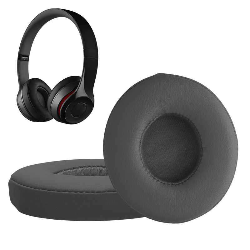kwmobile 2x Ohr Polster für Beats Solo 2 Wireless / Solo 3 Wireless Ohrpolster - Ersatz Ohrpolster - Kopfhörer Ersatzteile - Kopfhörer Ersatzpolster für Over Ear Headphones Dunkelgrau  