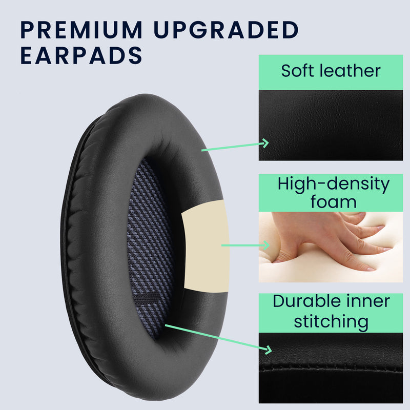 kwmobile Ear Pads for Bose Quietcomfort 35 35II 25 15 / QC35 QC35II QC25 QC15 Ear Cushions Replacement Earpads Headphone Spare Parts Headphone Replacement Pads for Over Ear Headphones