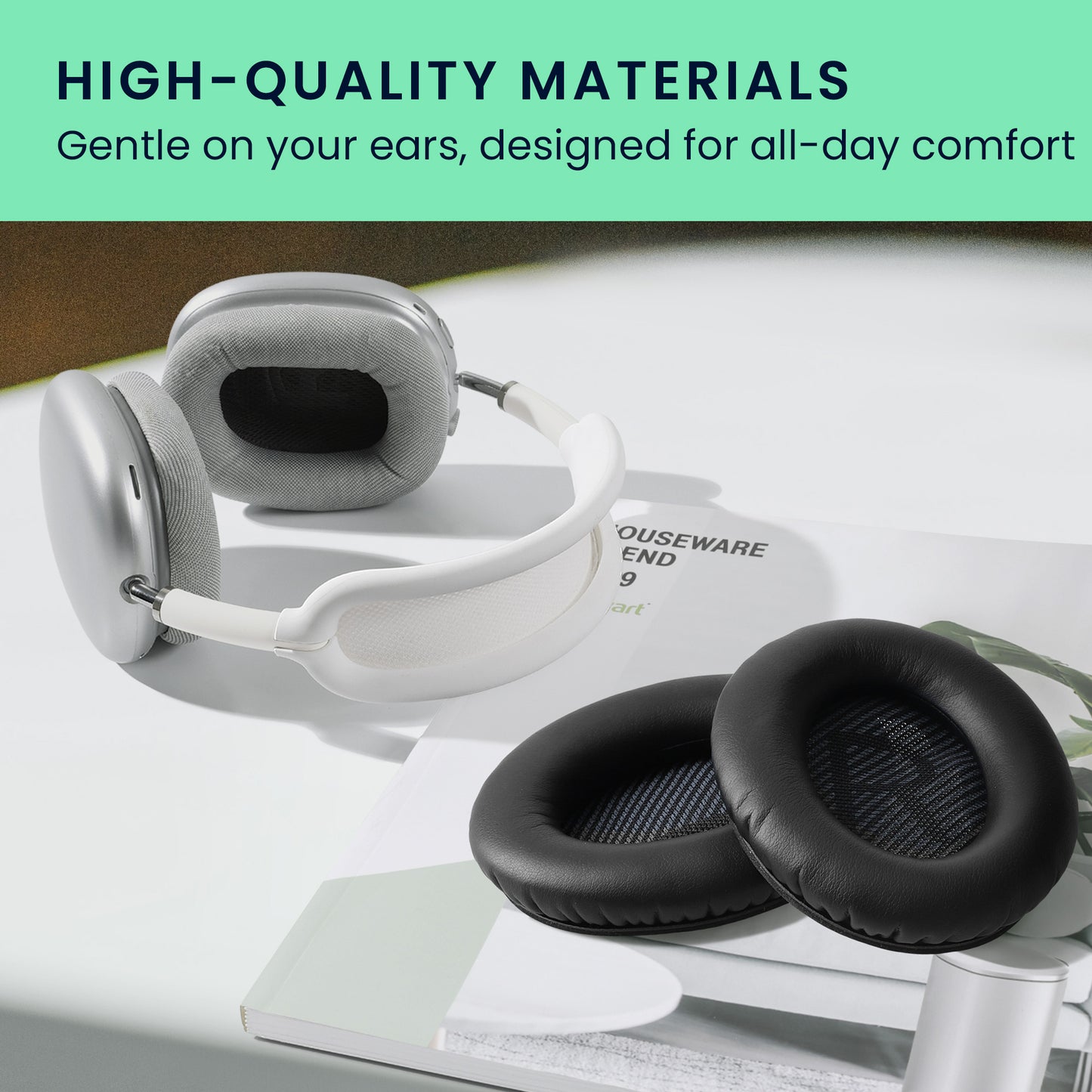 kwmobile Ear Pads for Bose Quietcomfort 35 35II 25 15 / QC35 QC35II QC25 QC15 Ear Cushions Replacement Earpads Headphone Spare Parts Headphone Replacement Pads for Over Ear Headphones