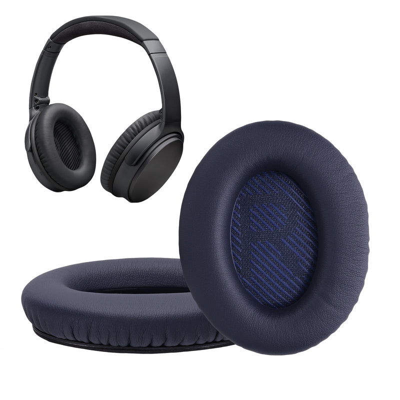 kwmobile 2x Ohr Polster für Bose Quietcomfort 35 35II 25 15 / QC35 QC35II QC25 QC15 Ohrpolster - Ersatz Ohrpolster - Kopfhörer Ersatzteile - Kopfhörer Ersatzpolster für Over Ear Headphones Dunkelblau  