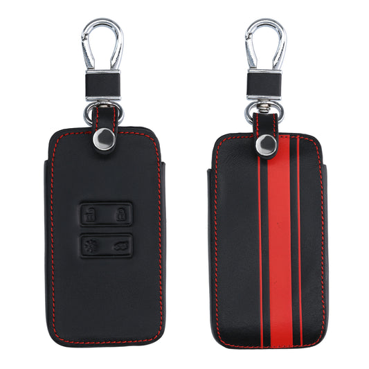kwmobile Car Key Cover Compatible with Renault 4-Button Smartkey (Keyless Go Only) Faux Leather Protective Case Key Fob Cover
