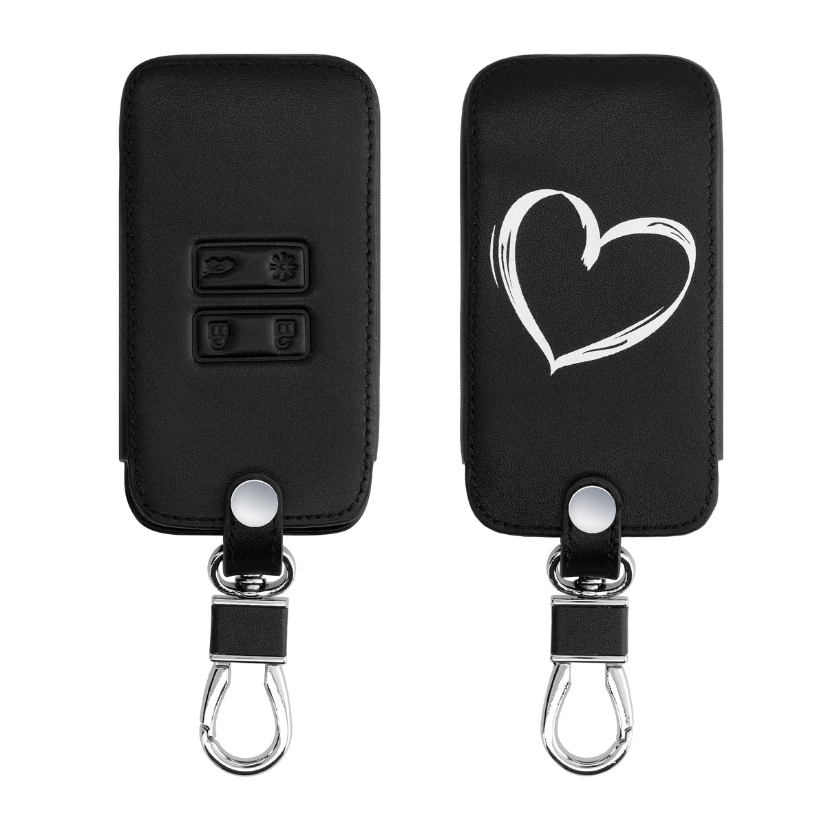 Renault 4-Button Smartkey Keyless Go Faux Leather Car Key Cover