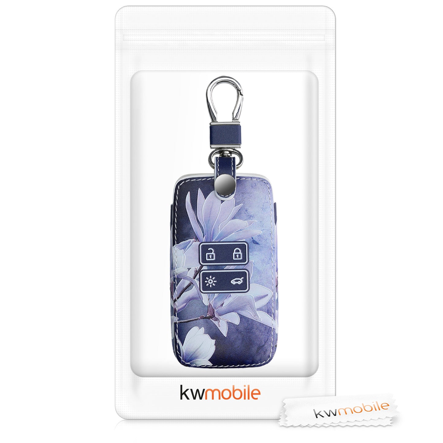 Renault 4-Button Smartkey Keyless Go Faux Leather Car Key Cover
