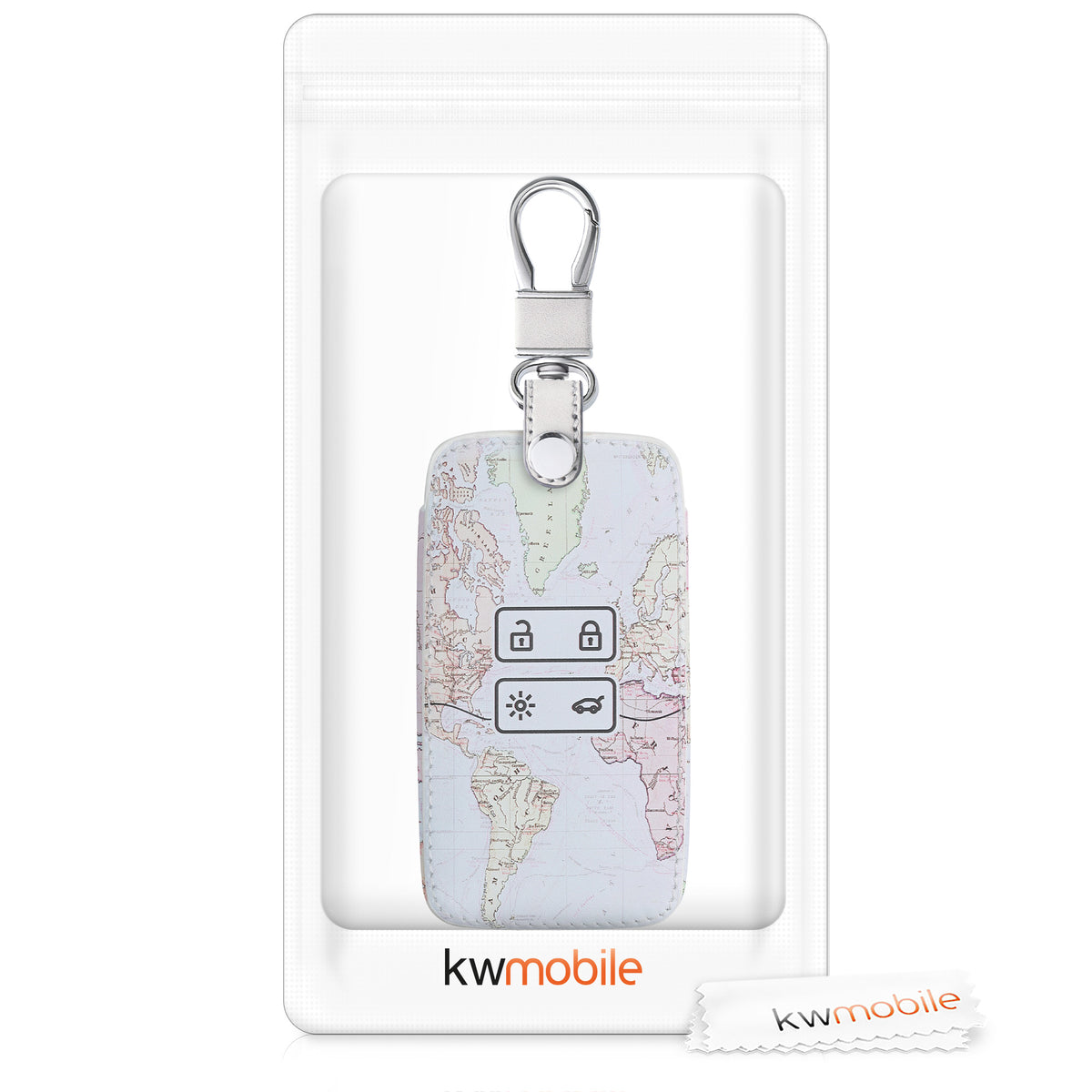 Renault 4-Button Smartkey Keyless Go Faux Leather Car Key Cover