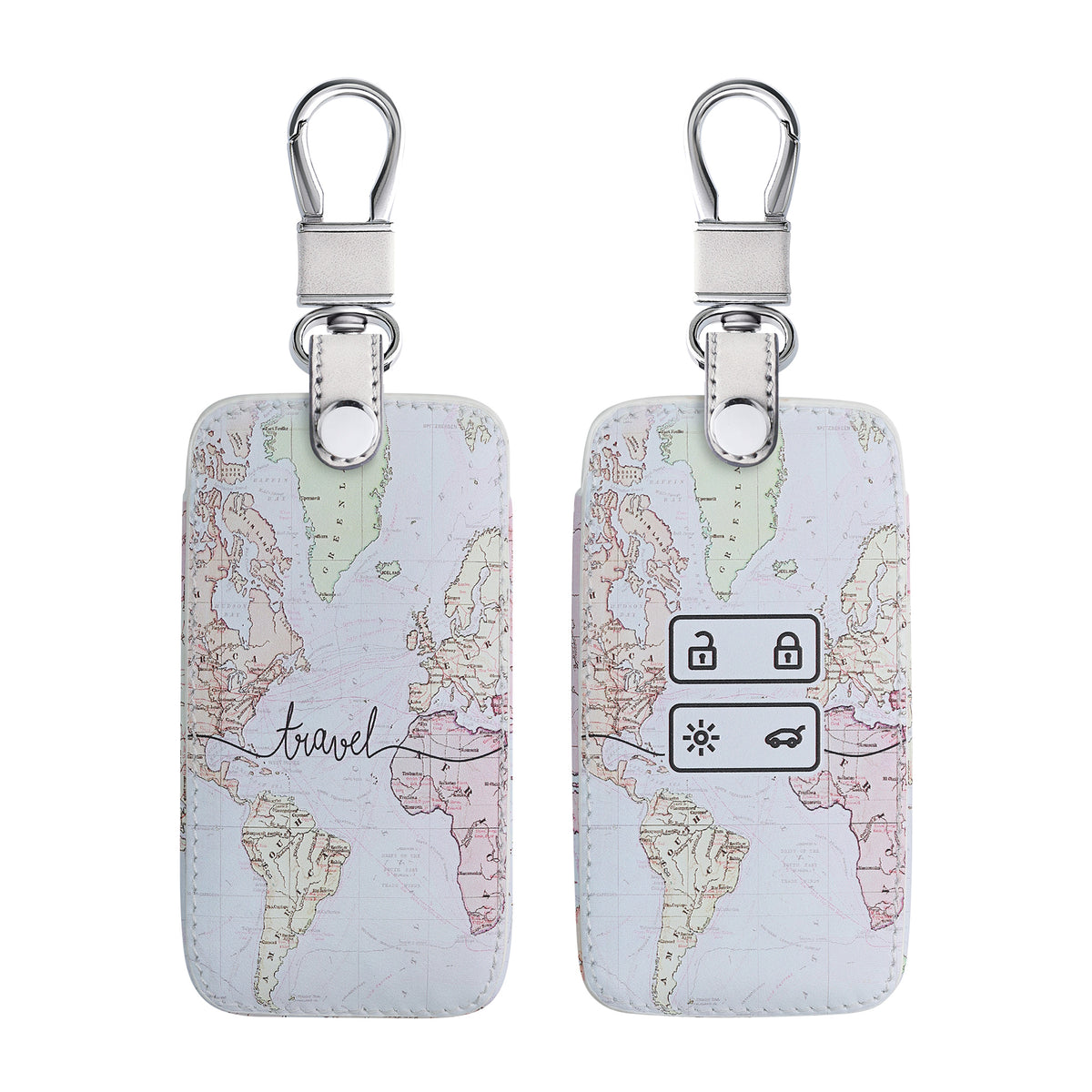 Renault 4-Button Smartkey Keyless Go Faux Leather Car Key Cover