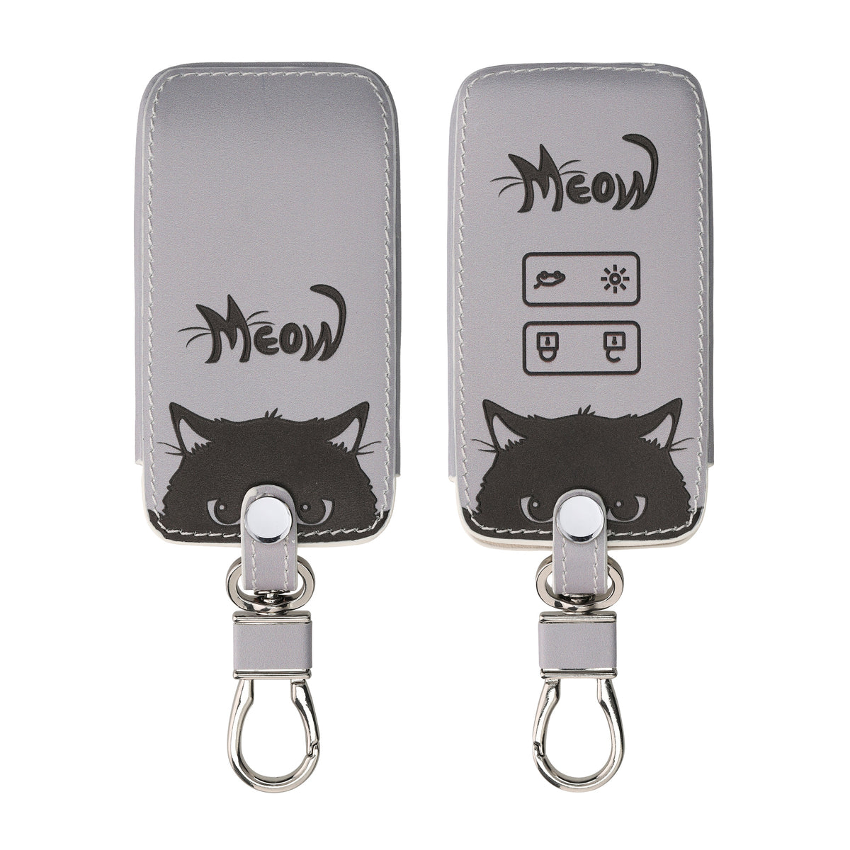 Renault 4-Button Smartkey Keyless Go Faux Leather Car Key Cover
